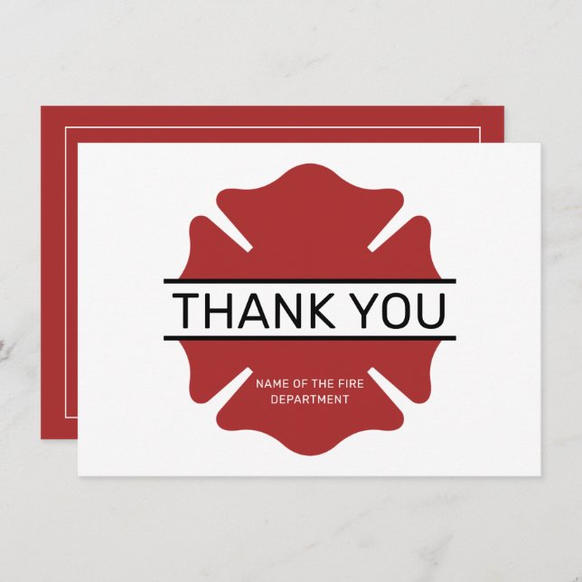 Benutzerdefiniertes Symbol für das Rote Logo des F Dankeskarte (Vorne/Hinten)