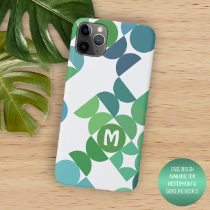 Benutzerdefiniertes Teal Blau Shamrock Grün Retro iPhone 16 Pro Max Hülle