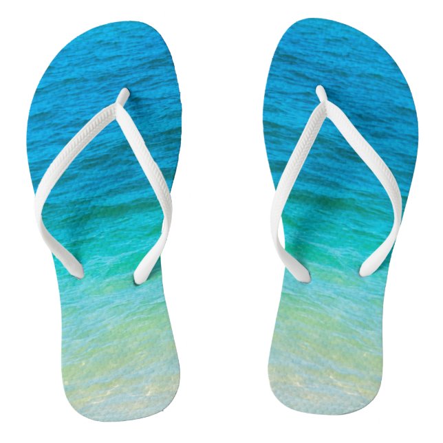 Benutzerdefiniertes Template Beach Waves Seaside A Flip Flops (Fußbett)