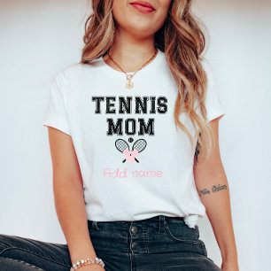 Benutzerdefiniertes Tennis-Mom-T-Shirt mit rosa Sc T-Shirt
