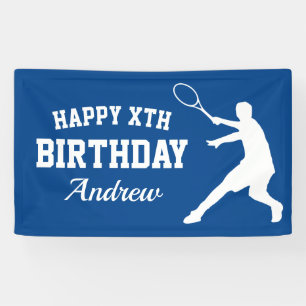 Benutzerdefiniertes Tennis-Themen-Geburtstagsbanne Banner