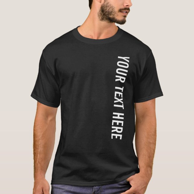 Benutzerdefiniertes Text Beste Vorlage Grundlegend T-Shirt (Vorderseite)