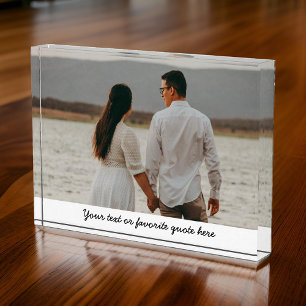 Benutzerdefiniertes Text-Foto-Block-Geschenk für E Fotoblock