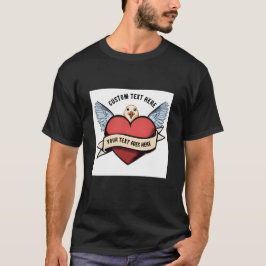 Benutzerdefiniertes Text-T-Shirt | Herz Lustige Mö T-Shirt