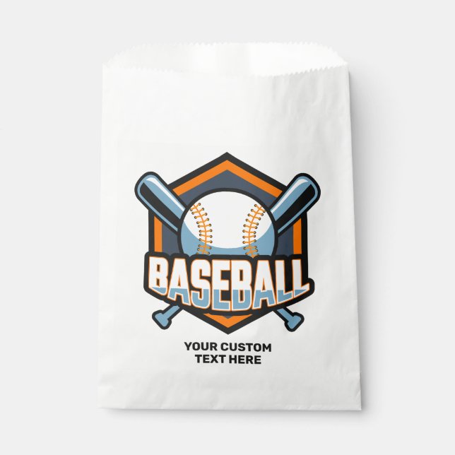 Benutzerdefiniertes Text- und FarbBaseball Geschenktütchen (Vorderseite)