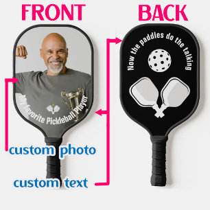 Benutzerdefiniertes Text- und Foto-Paddel Pickleball Schläger