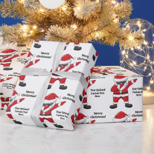Benutzerdefiniertes Textabbbing TanzSanta Geschenkpapier