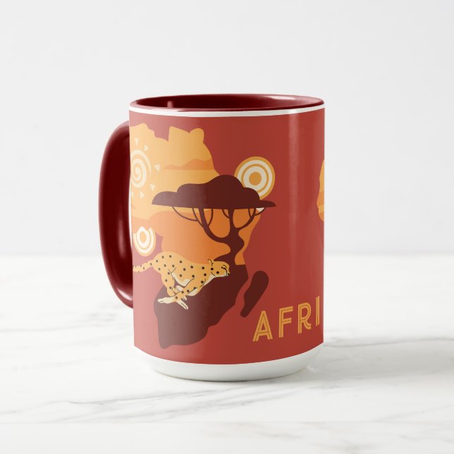 Benutzerdefiniertes TextAfrika Tasse (Vorderseite Links)