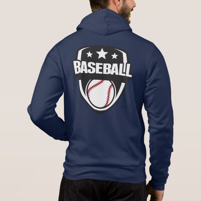 Benutzerdefiniertes Textbaseball Hoodie (Rückseite)