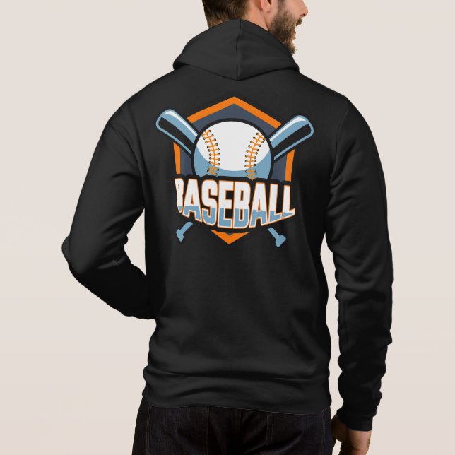 Benutzerdefiniertes Textbaseball Hoodie (Rückseite)