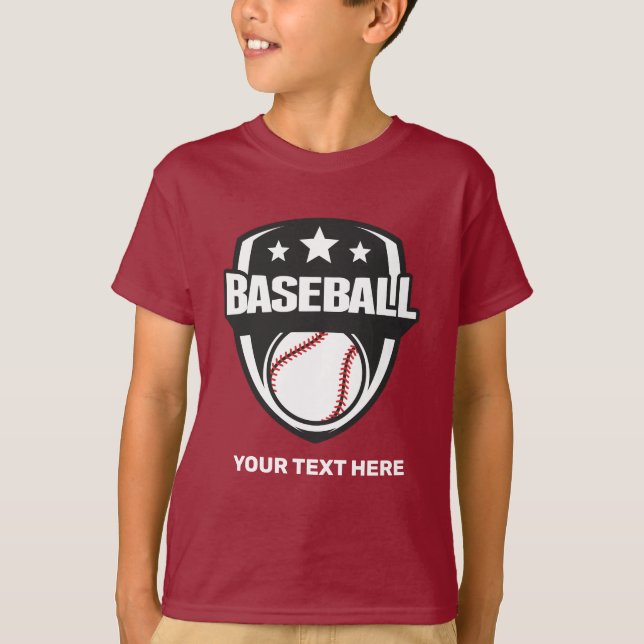 Benutzerdefiniertes Textbaseball T-Shirt (Vorderseite)
