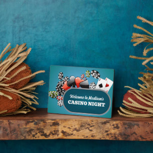 Benutzerdefiniertes TextCasino / Poker Fotoplatte