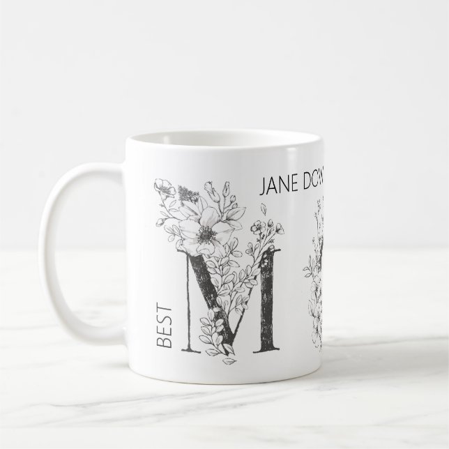 Benutzerdefiniertes Textelement der botanischen MA Kaffeetasse (Links)