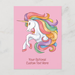 Benutzerdefiniertes Textfarben Einhorn Postkarte