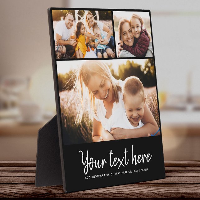 Benutzerdefiniertes Textfoto Collage Moderne Famil Fotoplatte (Von Creator hochgeladen)