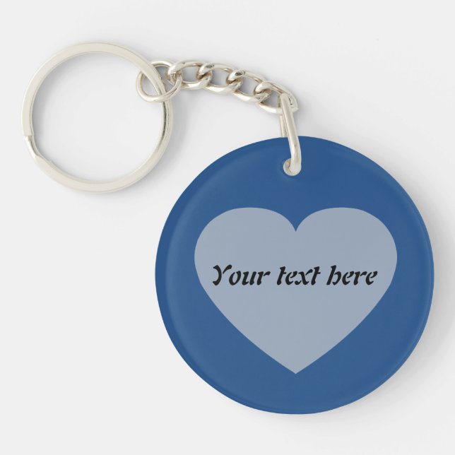 Benutzerdefiniertes Textherzendesign Schlüsselanhänger (Vorderseite)