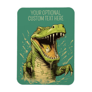 Benutzerdefiniertes Textkrokodil Magnet