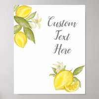 Benutzerdefiniertes Textposter für Lemon Themed De