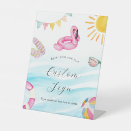 Benutzerdefiniertes Textsignieren für das Pool-Par Sockelschild