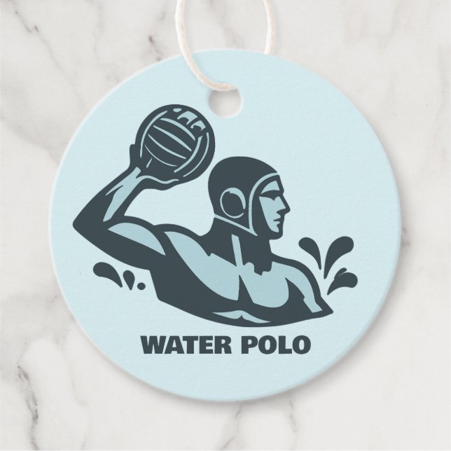 Benutzerdefiniertes Textwasserpolo Geschenkanhänger (Vorderseite)