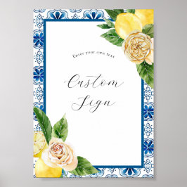 Benutzerdefiniertes Textzeichen von Lemon Poster