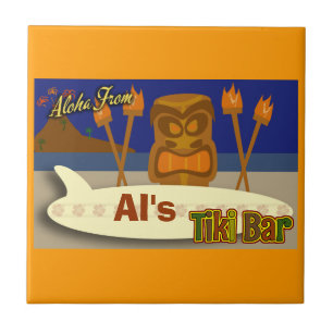Benutzerdefiniertes Tiki-Bar-Schild Fliese