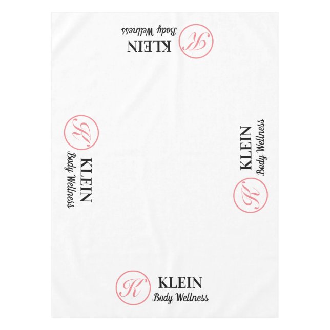 Benutzerdefiniertes Tischtuch mit Logo und Text Tischdecke (Vorderseite)