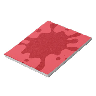 Benutzerdefiniertes Tomatenrot-Splat-Notizblock-De Notizblock