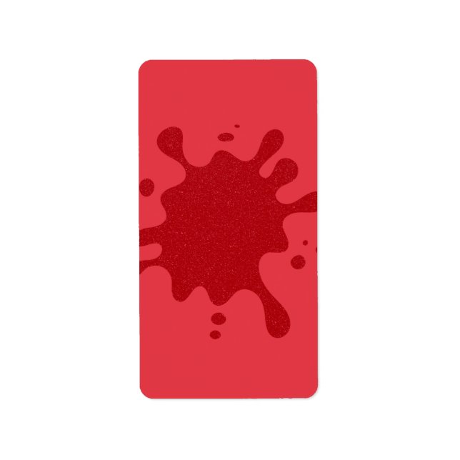 Benutzerdefiniertes Tomatenrot-Tintenfleck-Rücksen Adressaufkleber (Vorne)