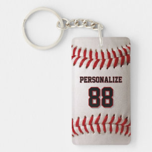 Benutzerdefiniertes Trikot Nummer & Name Baseballs Schlüsselanhänger