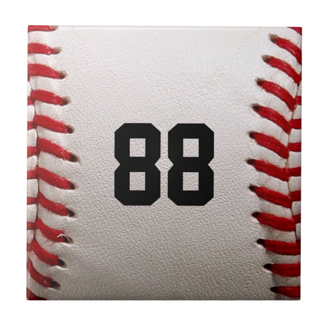 Benutzerdefiniertes Trikotnummer-Baseballspieler-D Fliese (Vorderseite)