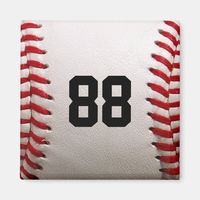 Benutzerdefiniertes Trikotnummer-Baseballspieler-D Magnet (Vorne)