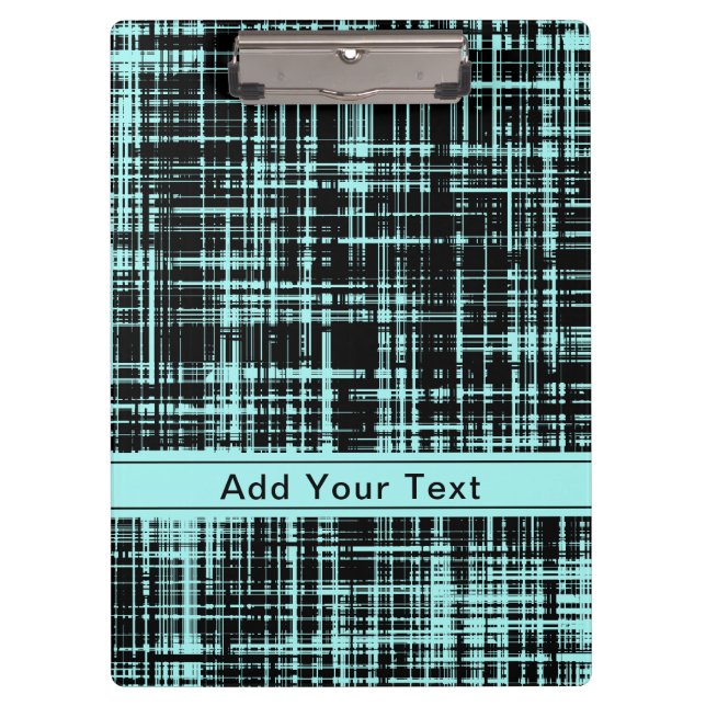 Benutzerdefiniertes türkisfarbenes und Abstraktes  Klemmbrett (Vorderseite)