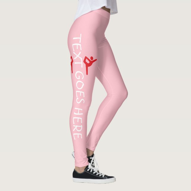 Benutzerdefiniertes Turndesign über Blush-Pink Leggings (Rechts)
