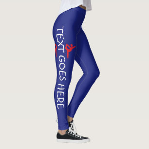 Benutzerdefiniertes Turnen Namensdesign auf Navybl Leggings