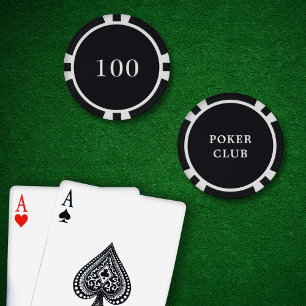 Benutzerdefiniertes Turnierspiel Wert 100 Schwarz Pokerchips