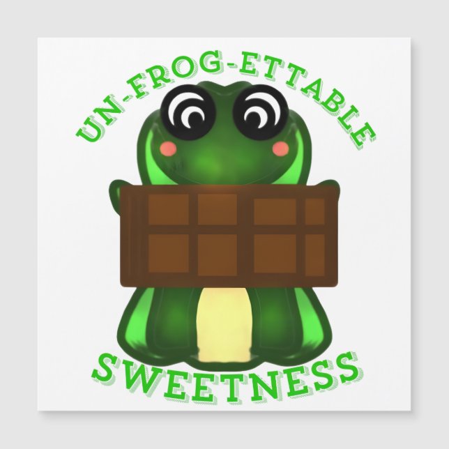 Benutzerdefiniertes Un-frog-ettable Süßigkeits-Fro Magnetkarte (Vorderseite)