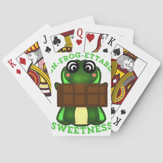 Benutzerdefiniertes Un-frog-ettable Süßigkeits-Fro Spielkarten (Rückseite)
