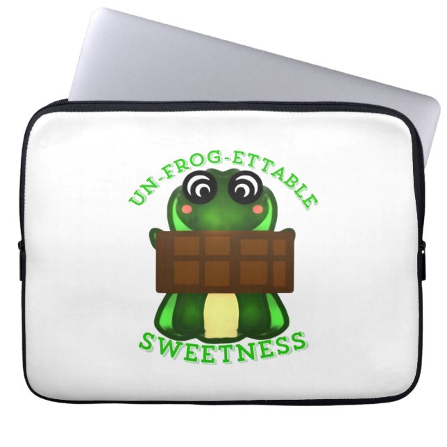 Benutzerdefiniertes Un-frosch-vergessliches Süßigk Laptopschutzhülle (Vorderseite)