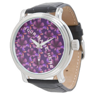 Benutzerdefiniertes und personalisiertes florales armbanduhr