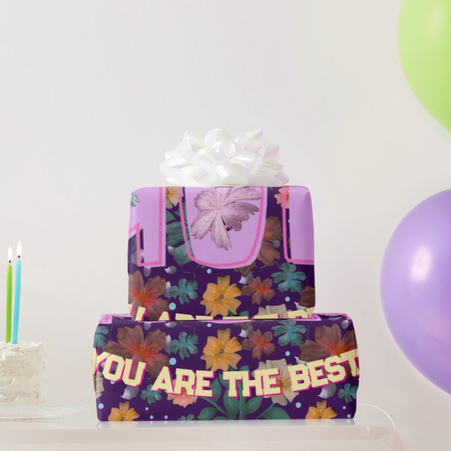 Benutzerdefiniertes und personalisiertes Muttertag Geschenkpapier (Partygeschenke)