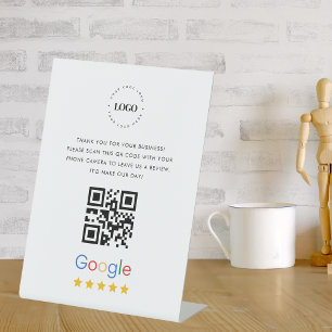 Benutzerdefiniertes Unternehmen Google überprüft Q Sockelschild