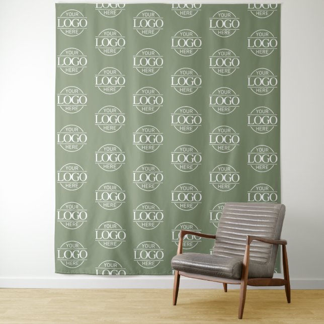 Benutzerdefiniertes Unternehmens-Logo-Muster als H Wandteppich (Beispiel)
