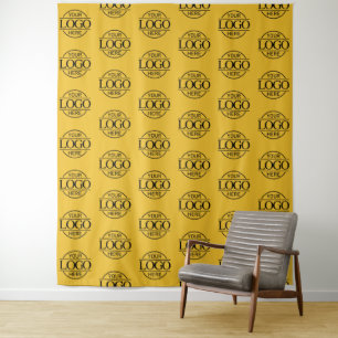 Benutzerdefiniertes Unternehmens-Logo-Muster als H Wandteppich