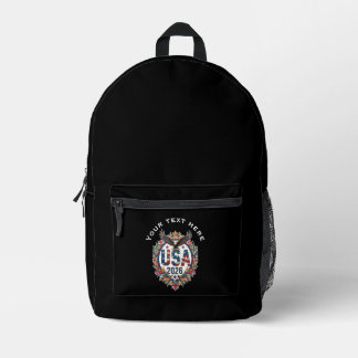 Benutzerdefiniertes USA National Soccer Team Bald  Bedruckter Rucksack