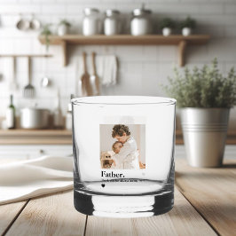 Benutzerdefiniertes Vater-Foto | Personalisierter  Whiskyglas