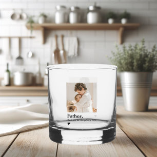 Benutzerdefiniertes Vater-Foto Personalisierter Whiskyglas