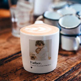 Benutzerdefiniertes Vater-Foto | Personalisiertes  Espressotasse