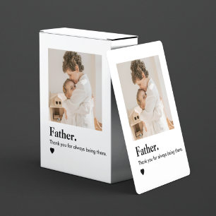 Benutzerdefiniertes Vater-Foto Vatertag Spielkarten