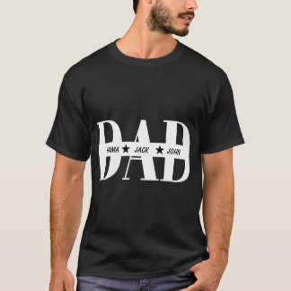 Benutzerdefiniertes Vatert-Shirt mit Kindernamen, T-Shirt
